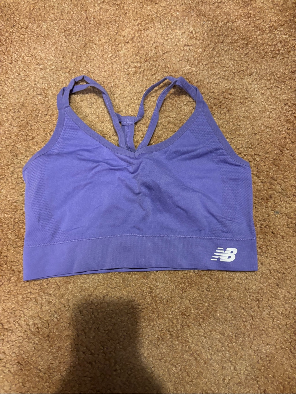 New Balance Lavender Double-Strap Sports Bra